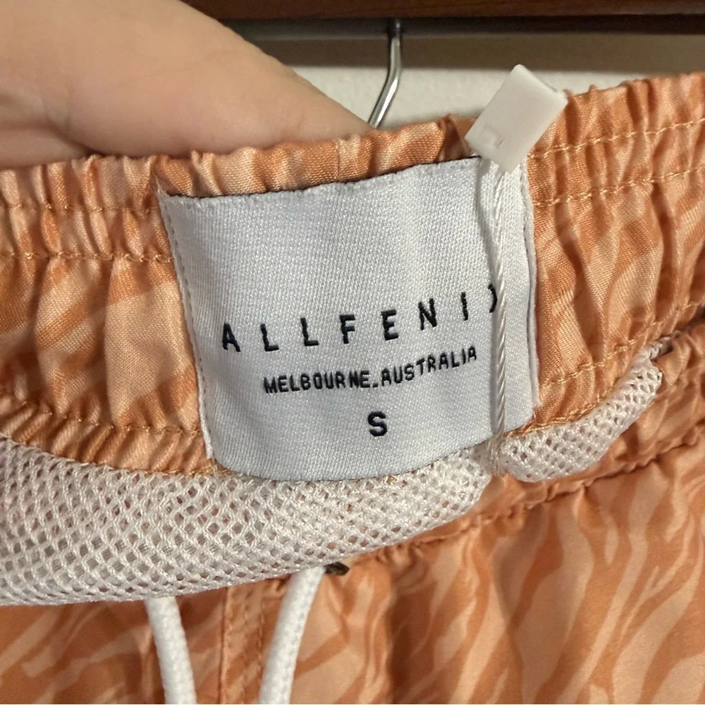 Stylish Tan Zebra‎ Pattern Swim Trunks for Men